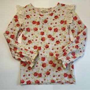 Matilda Jane Georgie Tee Floral Long Sleeve Top - size 4